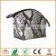 Leather Cosmetic Pouch Python Black