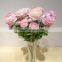 craft artificial fake floral blume single flower with plastic stem fabric flowers for headbands