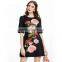 Custom digital printing rose polyester fabric from china suppliers