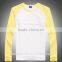 OEM Ladies Plain Dyed Two Color Baseball Full Sleeve Raglan Cotton Jersey T-shirts