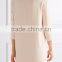 Wholesale Ladies Apparel Back-concealed zip Long Sleeves Crepe Tunic Dress(DQE0394D)
