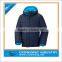 Navy Blue Hooded Lightweight Mens Goose Down Jacket with Contrast Lining