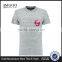 MGOO High Quality 100% Cotton Fabric Grey Stepped Hem Polo Shirts Zip Up Mens Shirts