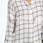 black white plaid shirt women cool blouse long sleeve shirt for woman