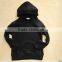 custom wholesale fashion cotton thermal crop pullover zip up men hoodies black hoodies