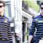OEM newest designs of men fashion cotton polo shirt with stripe printing