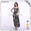 Customizable women sexy summer maxi dress,print chiffon dress designs