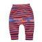 Latest design stripe terry fabric kids boys harem pants