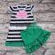 Zhihao Wholesale Baby Girls Classic Design 2pcs Boutique Outfits 2pcs Icing Shorts Clothing Set Stripes Bowknot Clothes Store