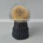 China Supplier Unisex Knitted Hats With Raccoon Fur Pompoms Balls Caps