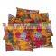 Indian Fruit Print Tropical Kantha Cushion Pillow Cover Set Of 5 Pcs