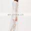 hot sale wrap tie front long sleeve women white lace maxi dress