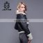 2017 New Style Double Face Lambskin Lined Leather Motorcycle Fur Jacket