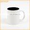 best price elegant glazed green sublimation inner color porcelain ceramic coffee mug cup for promotion