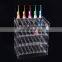 Assembly transparent plexiglass 4 layer nail polish display showcase