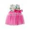 Beautiful Sleeveless Flower Girl Tulle Summer Dress With Big Satin Bow