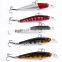 Hampool Weedless Saltwater Bass Minnow Jigging Soft Plastic Fishing Lures