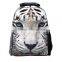 Unisex School Backpack Bags 3D Animal Print Felt Fabric Hiking Daypacks LION tiger