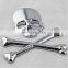 Car styling 3D Skull Metal stickers Skeleton Crossbones Car Motorcycle Label Skull Emblem Badge decal decoration accessories