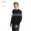 Men Plain Knitting Pattern Crew Neck Cashmere Sweater on Sale