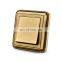 10A/16A 250V black gold copper wire drawing panel switch socket child protection design electrical wall socket switch panel