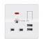 Type 86 UK Standard 3 pin Wall Socket With Switch 13A PC Panel With Double USB Socket And Switches Electrical With LED Light