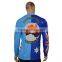 Mens long sleeve quick dry outdoor polyester sublimation fishing shirt UV-protection shirts