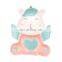 Cartoon dishes set creative grid plate children's household dishes ceramic tableware
