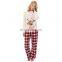 Wholesale Custom Print Adult Children Cotton Couple Women Pants Family Christmas Pajamas Sets
