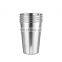 16 Ounce Stainless Steel Pint Cups Shatterproof Cup Tumblers Unbreakable Metal Drinking Glasses for Bar, Home, Restaurant