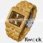 Rectangular dial wholesale custom bamboo wooden watch,promotional luxury watch directly from the factory