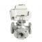 COVNA DN80 3 inch 3 Way L Port 24V DC Flange Type CF8M Stainless Steel Motorized Electric Ball Valve