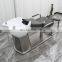 Shampoo Bed Silicone Headrest Barber Shop Special Hair Salon Hairdressing With Water Heater Half-lying Deep Basin Flushing Bed