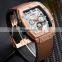 ONOLA 6813 New Design Automatic Mechanical Watch for Men Sport Waterproof Leather Watches Men