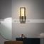 110V 220V Aluminum Lights Living Room Bedroom Bedside Lamp Sconce Black Wall Light