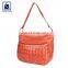 Unique Design Luxury Pattern Swiss Cotton Lining Material Stylish Look Women Genuine Leather Handbag Manufacturer