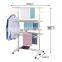 Indoor clothesline long hanging clothes shelves garment rack