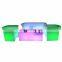 led illuminated glow light bench seat outdoor garden sofa
