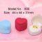 Multiple color Flocked box Plastic box for jewelry packing ring earring pendant cufflink key chain