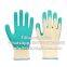 10Gauge 5Yarn(21S) Cotton Liner Crinkle Latex Palm Coated Gloves Latex Coated Cotton Gloves Work Gloves