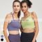 Contrast Shockproof Beautiful Back Fitness Running Tank Top Sport Crop Top Women Seamless Sports Bra With Pads Inserts Bra Cups