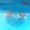 250ml clear PET cream jar with aluminum cap, transparent round facial cream container