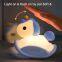 Cute Small Trojan Small Unicorn Night Light Kids Bedroom Bedside Charging Sleeping Pat Lamp