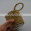 2015 new designs hanging hemp rope Wrapped glass candle holders glassware for candles