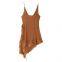 Summer new women's asymmetric layered decorative sexy suspender dress