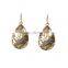 Funky Fancy Abalone Shell Teardrop Gold Filled Filigree Dangle Earring for Womens