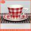 Personalized Tea Cup Saucer Set New Design Ceramic Tea Coffee Cup and Saucer With Decal Printing Mug