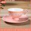 High Quality Color Bone China Porcelain Ceramic Bulk Tea Cup and Saucer Double Glazed for Home Used or Gift Package