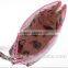 Nylon Cosmetic bag with zipper and wrist fashion leopard cosmetic bag for women