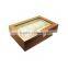 Custom printing lables 10 slots wood watch storage boxes with window